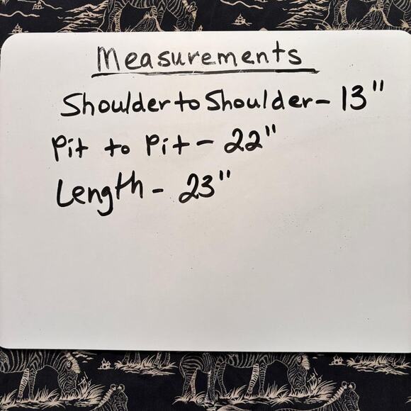 Ann May 100% Silk Tank Blouse Black with Zebra's Women's Size XL Safari - Picture 6 of 7